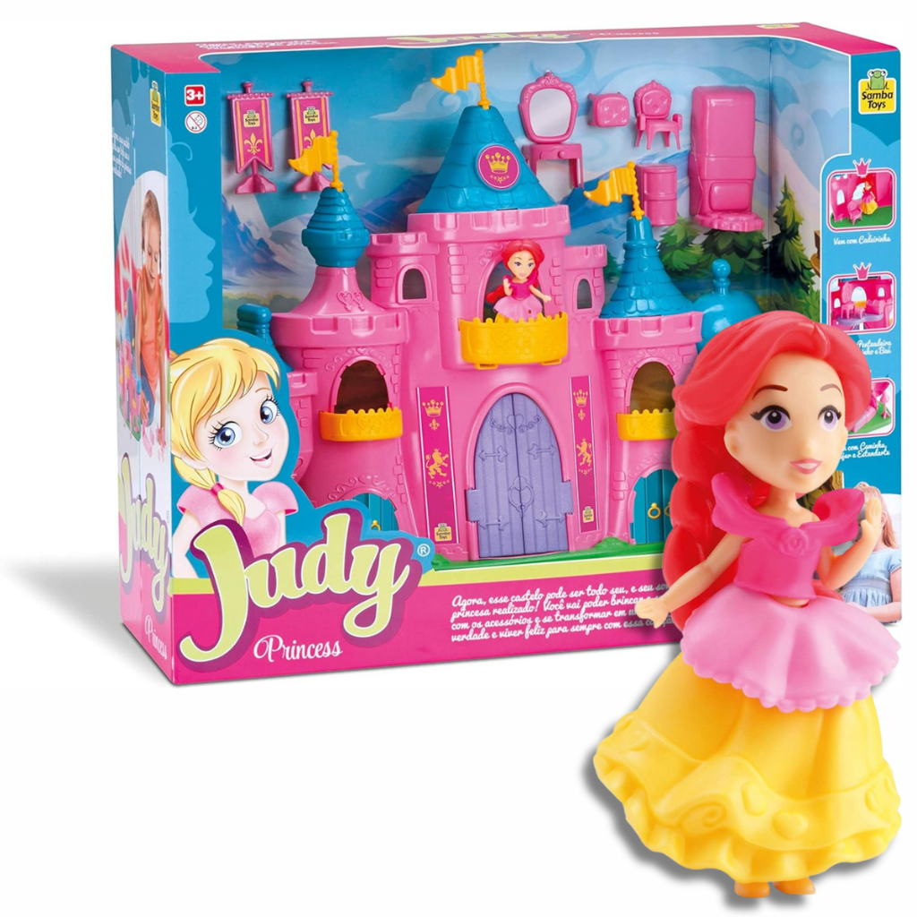 Judy Carrinho De Boneca Princesas Rosa Samba Toys 234 no Shoptime