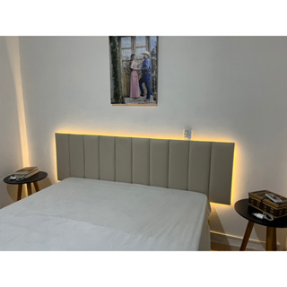 Placa Estofada Adesiva Cabeceira Cama King - 10 Placas 20x60cm