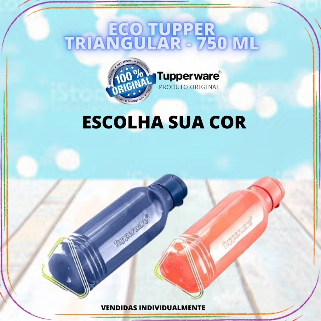 Garrafa Tupperware Eco Tupper Triangular Plus - 750 ml | Shopee Brasil