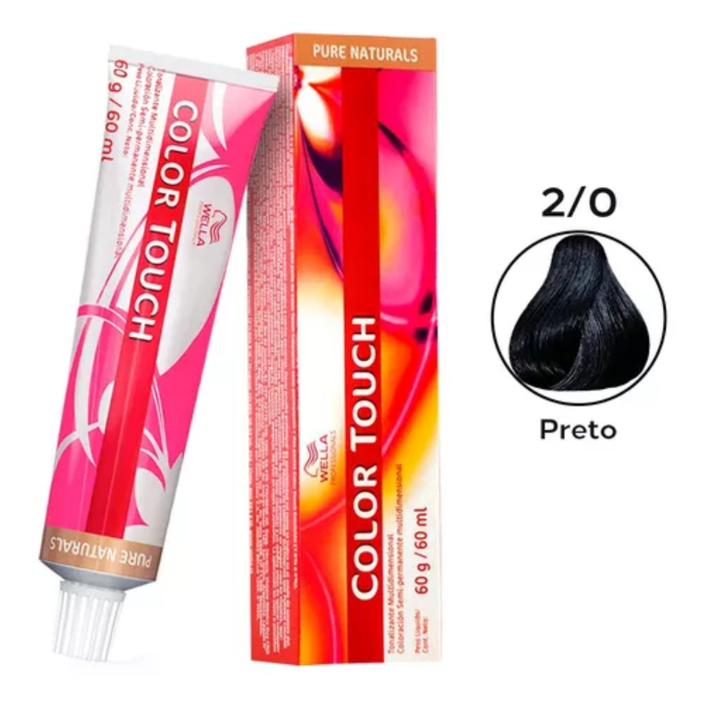 Tonalizante Color Toch Pure Naturals 2/0 Preto 60 g | Shopee Brasil