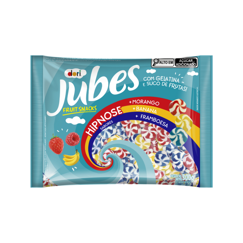 Bala De Goma Jubes Fruit Snacks Hipnose Sortido Dori Pacote G Shopee Brasil