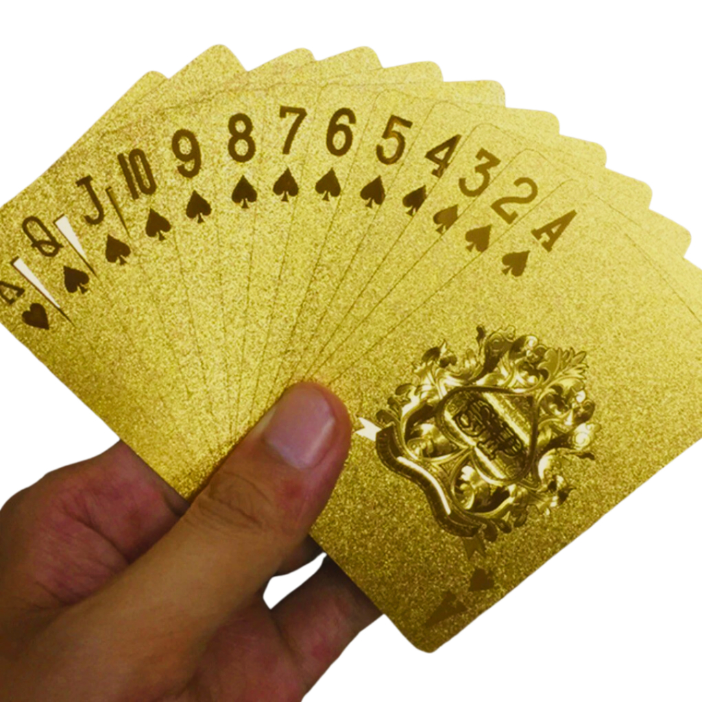 Baralho Dourado Ouro a Prova d'Água Poker Truco Cartas Jogos Tranca Buraco  Pife Paciência em Promoção na Americanas