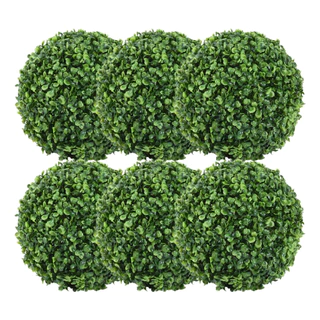 Kit 6 Bolinhas Buchinho Artificial Decorativa 13cm Premium