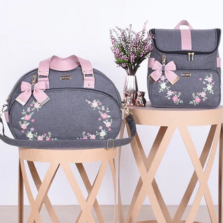 Kit Bolsa Maternidade Mala + Mini Mochila Florença - 02 Peças