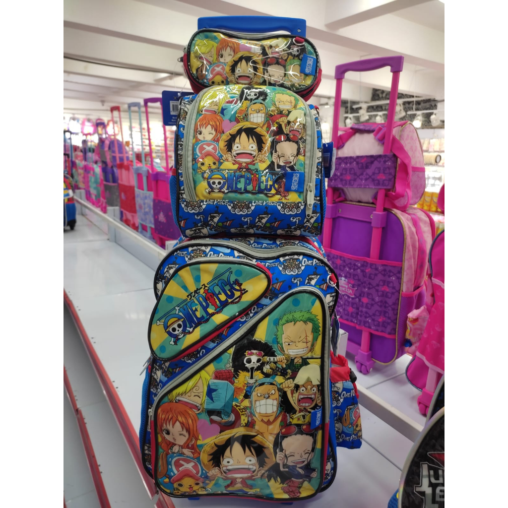 Mochila Luffy One Piece Infantil Escolar Original Clio 2023 - 7 Artes BrinQ  Fantasias