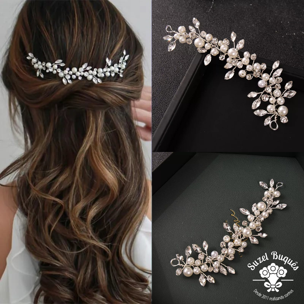 Arranjo para Cabelo Noiva Grinalda Casamentos Festa