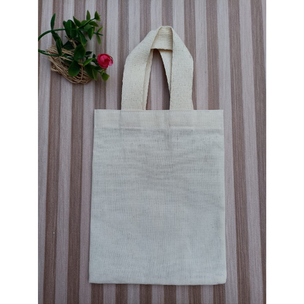 50 Sacolas Ecológica 15x15 Ecobag 100% Algodão Cru Lisa