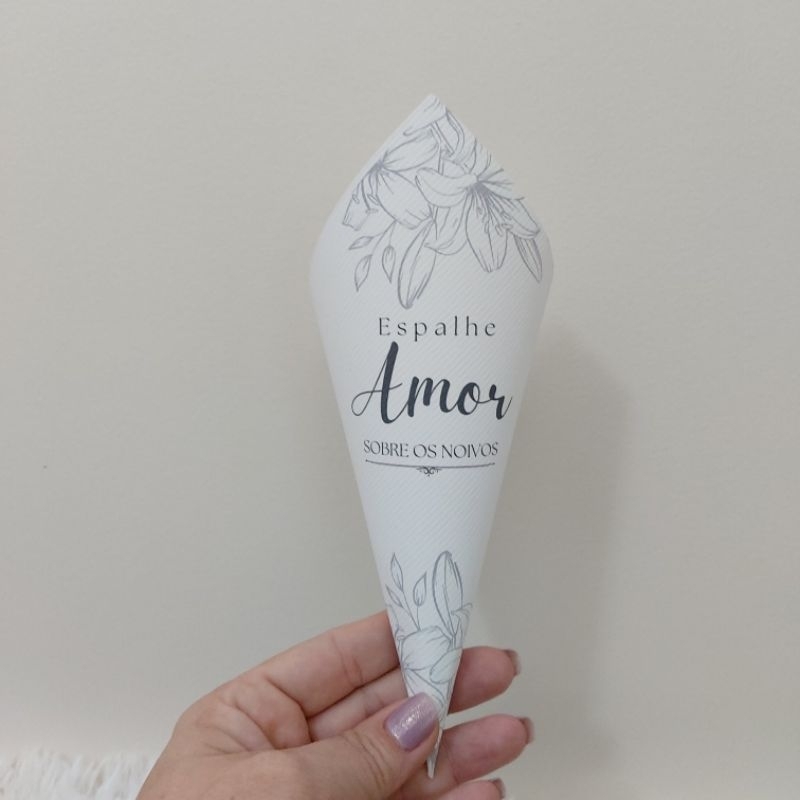 Cone para Pétalas Casamento