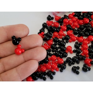 Entremeio Passante Mickey Vermelho e Preto Escolha a Quantidade