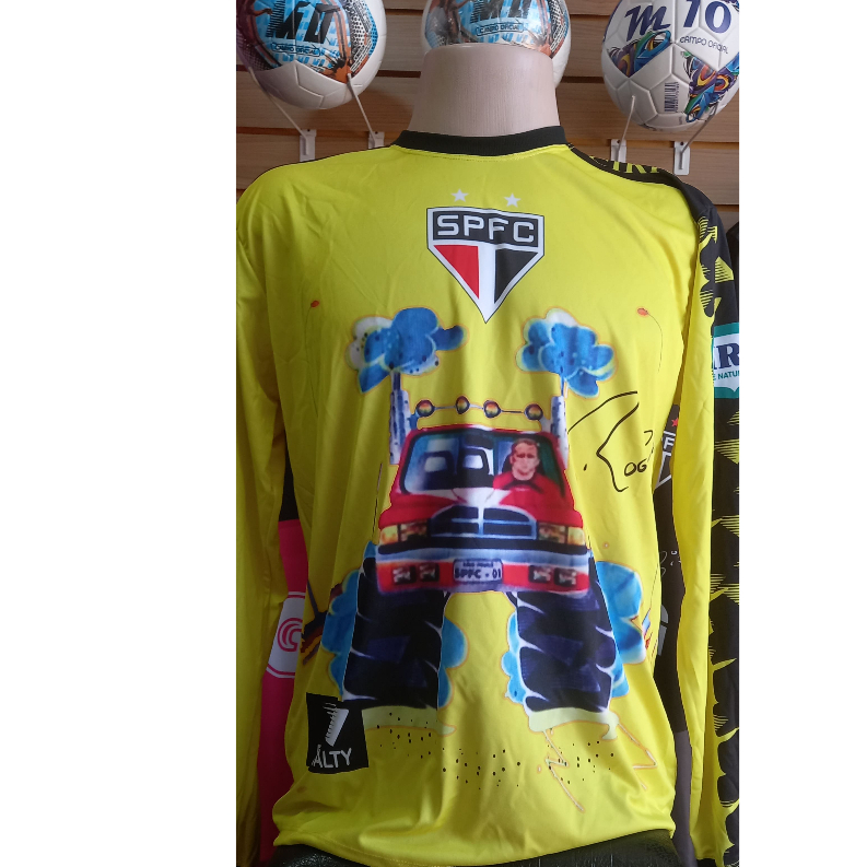 Camiseta Rogerio Ceni retrô caminhão amarela - 1999