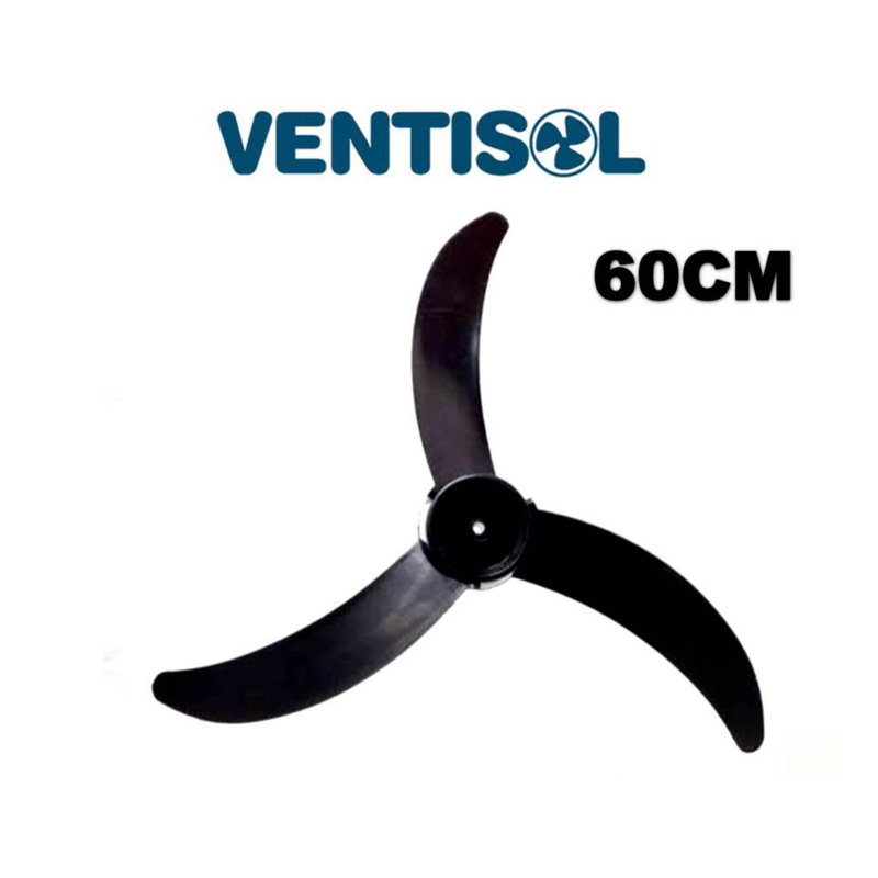 Hélice Do Ventilador Ventisol 60cm 3 Pás Preta Original