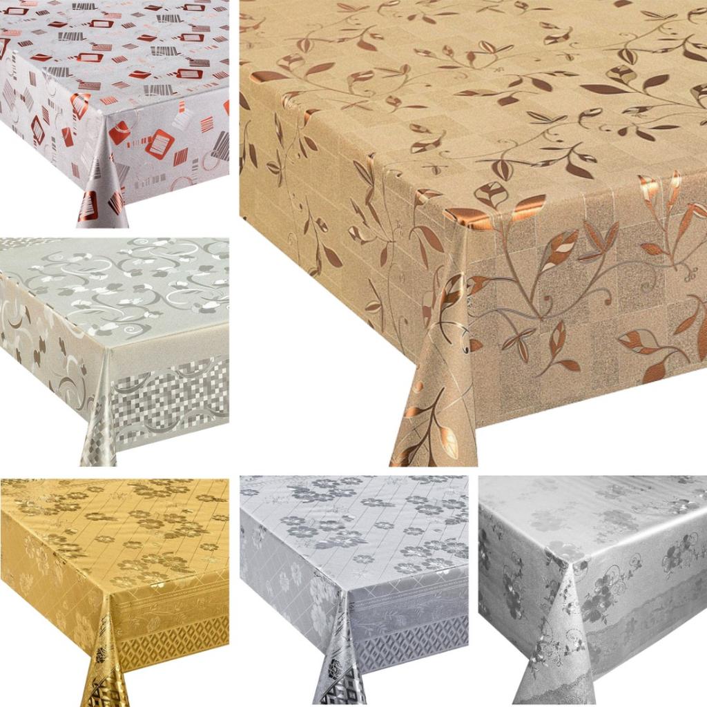 Toalha De Mesa Metalizada 6 Lugares 2,10x1,40