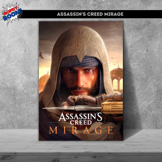 Assassins Creed Mirage Placa decorativa mdf quadro decoração presente Jogos / Games / Setup Gamer