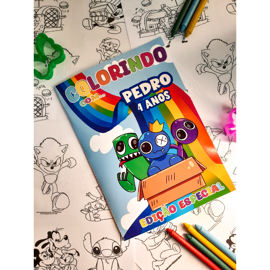 100 Desenhos Para Pintar e Colorir Rainbow Friends Roblox - Folhas