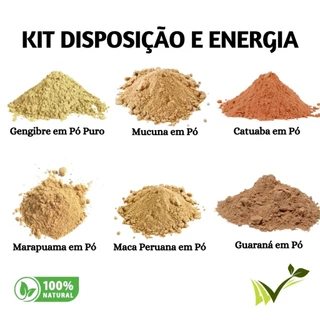 Gengibre + Guaraná + Catuaba + Marapuama + Maca + Mucuna - 100 gramas