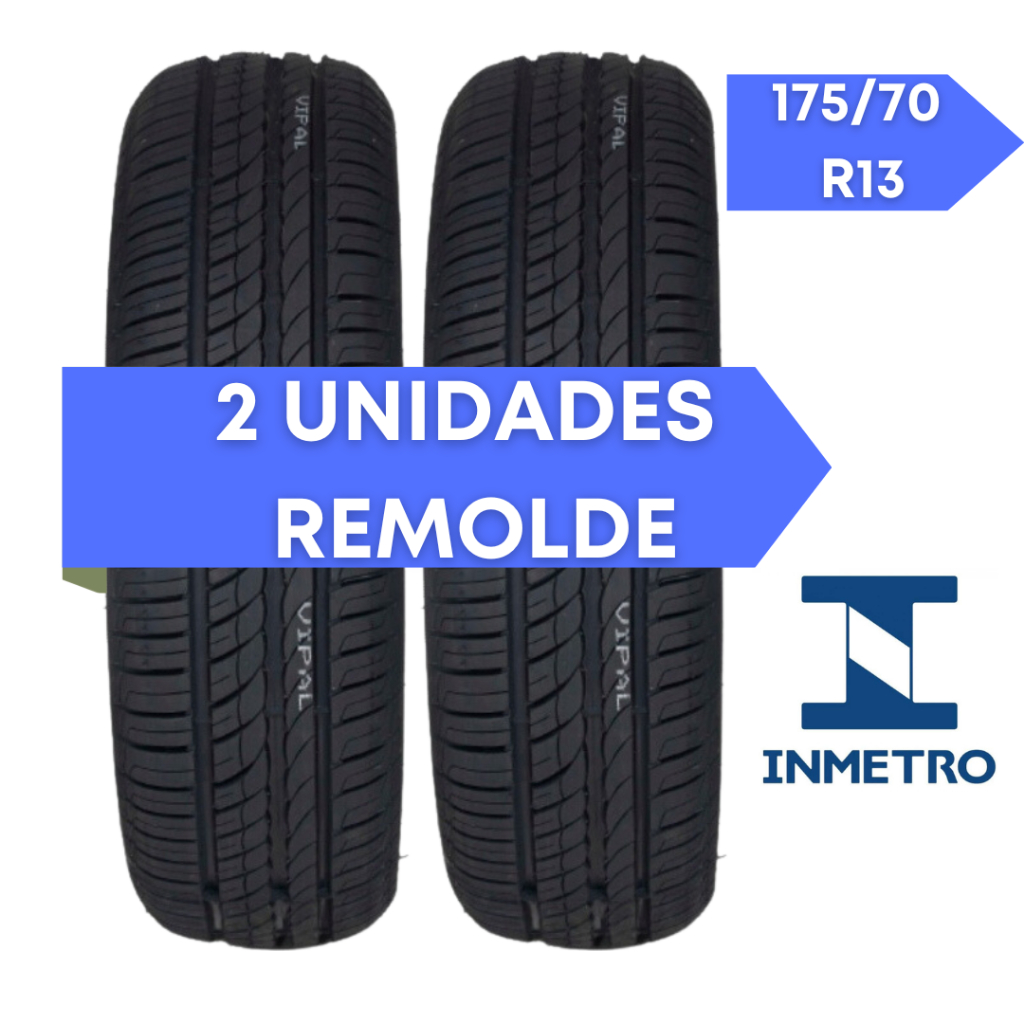 KIT 2 PNEUS ARO 13 REMOLDE 175/70 R13 INMETRO BORRACHA PREMIUM PALIO ...