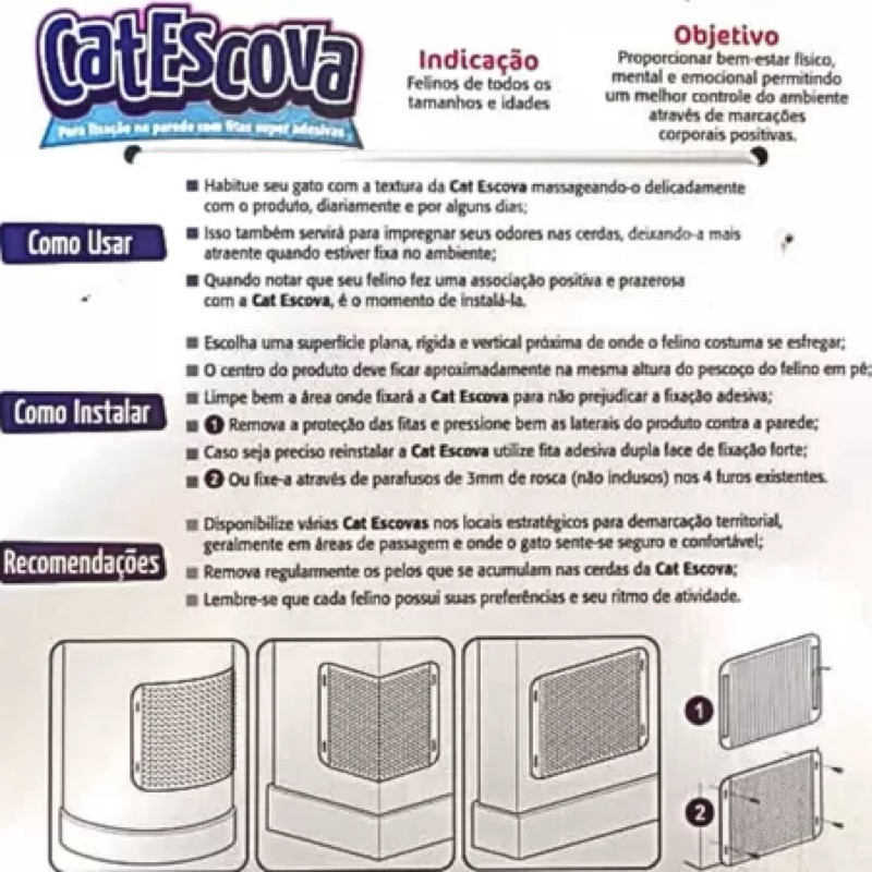 Cat Escova Pet Games Automassagem para gatos - O Câoselheiro