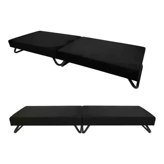 Cama Portátil Dobrável Cappuccino - Preta - Branca