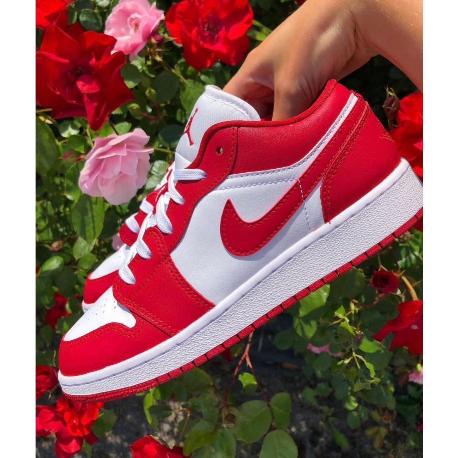 Tênis Nike Jordan 1 Low Court vermelho/Branco 34/43 Laranja /BrancoCano Baixo Feminino Masculino