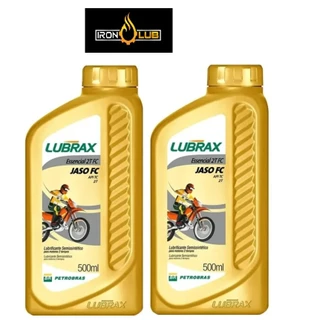 KIT C/ 2 FRASCOS DE LUBRAX 2 TEMPOS 2T SEMISSINTÉTICO 500ML