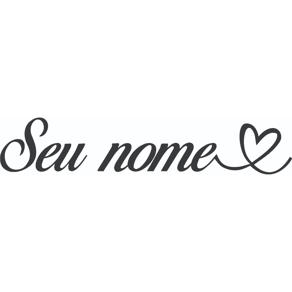 Adesivo personalizado Nome +coração - 17x3cm | Shopee Brasil