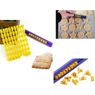 Molde De Biscoito Conjunto Número Letra Alfabeto Carimbo Mini Marcador Pasta Americana Confeitaria Doces
