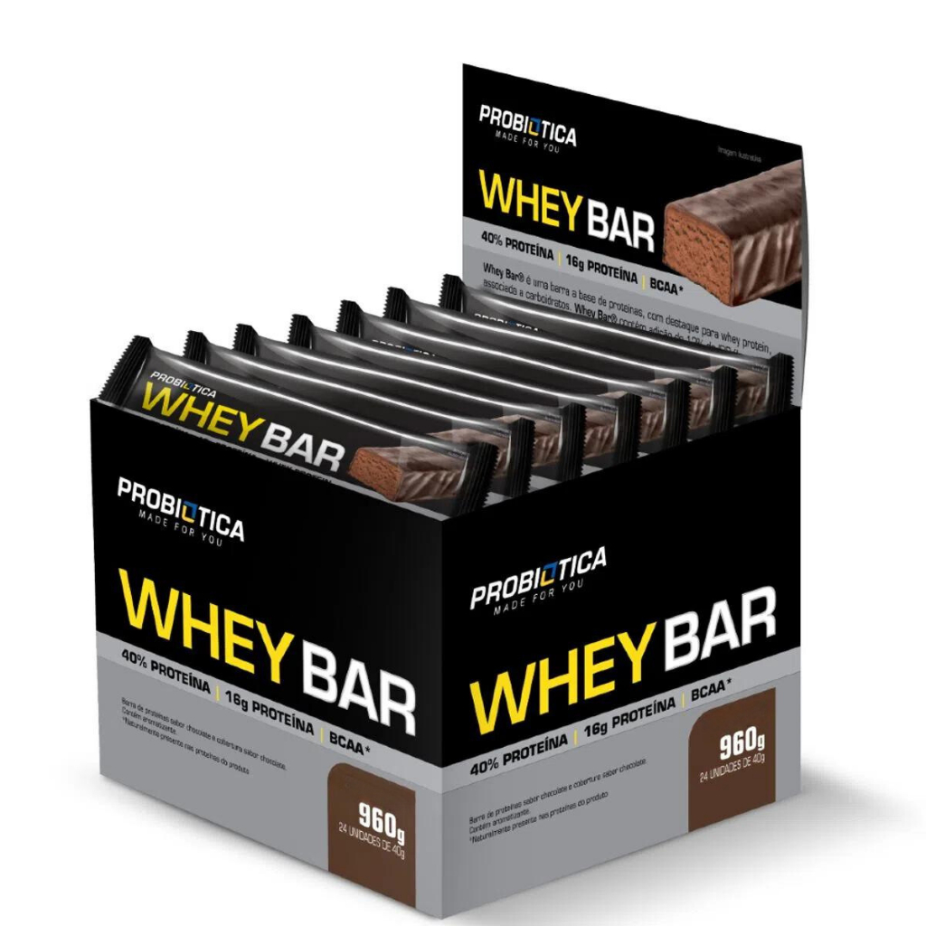 Whey Bar Protein 24un 40gr Probiotica