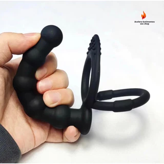 duplo sexo brinquedo sexshop sex shop prótese peniano anel penis maciça