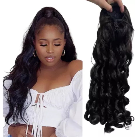 Cabelo Rabo De Cavalo Super Natural Orgânico Com Ajustes