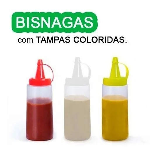 12 Tubos Bisnaga 200ml Para Condimentos Molhos Lanchonetes E Bares