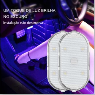 Lâmpada interna do carro dome sensor de toque 5v led atração magnética usb recarregável sensor de luz