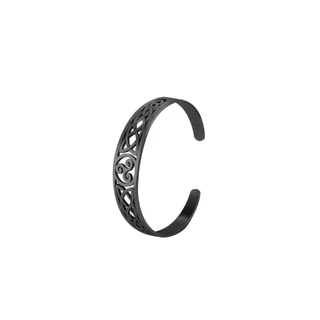 Bracelete Viking Nó Símbolo Nórdico Runas De Aço Inoxidável