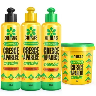 Kit de Nutrição E Crescimento Capilar com Óleo de Palma trata queda e quebra Cresce E Aparece Chikas Cosmeticos