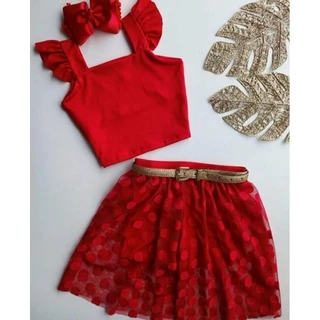 Conjunto Natal 2024 Moda Infantil Menina
