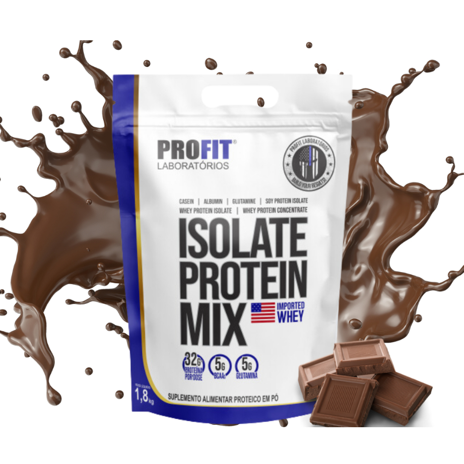 Profit Laboratórios Whey Isolate Protein Mix 1.8kg Sabor Chocolate ao Leite