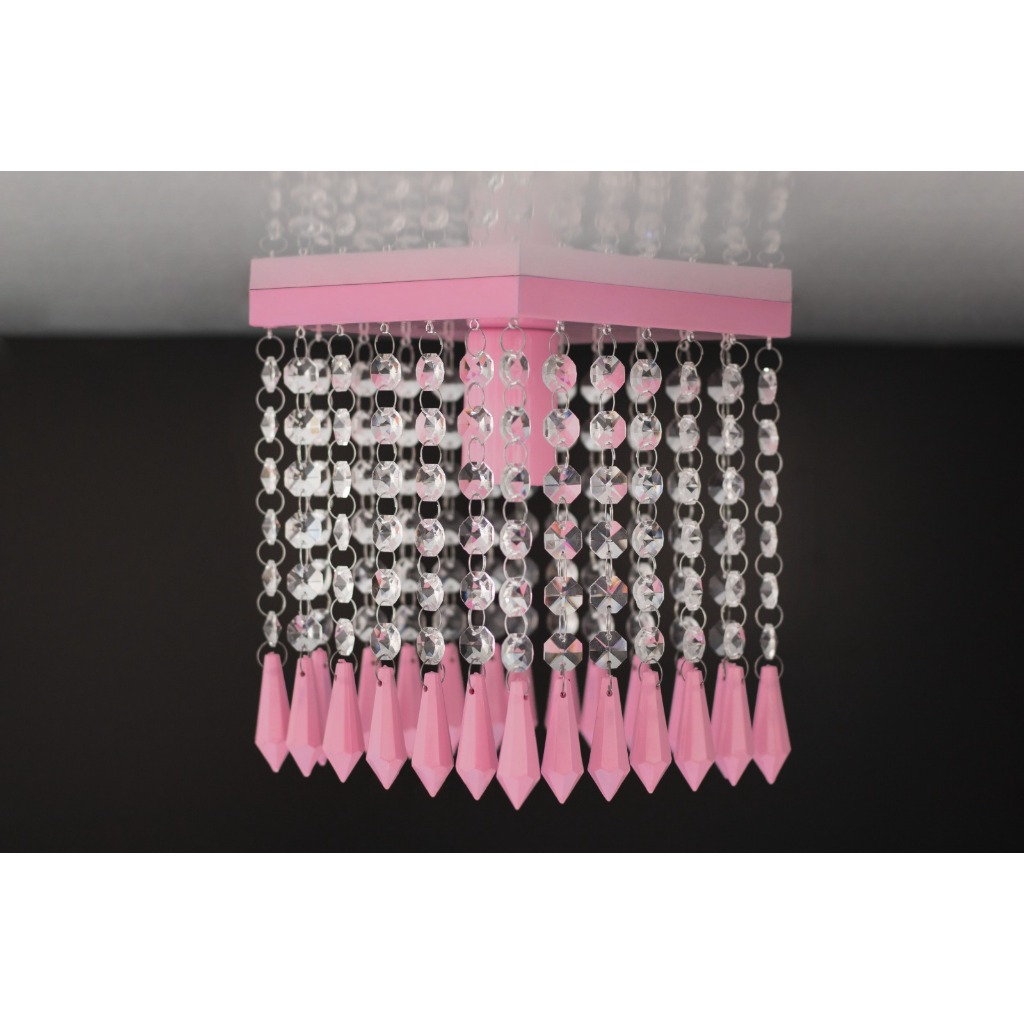Lustre Luminária Plafon Rosa Bebê Menina Sala Quarto Cozinha 12