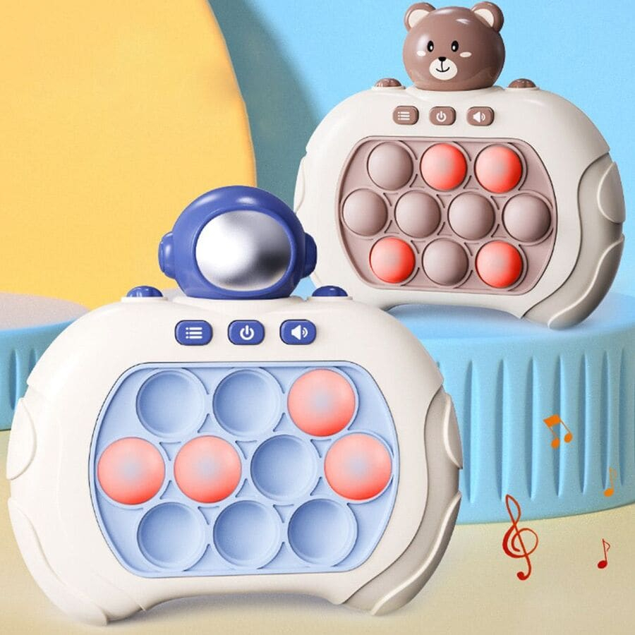 Brinquedo Anti-Stress de Fidget com Luz - Push & Pop Game Rápido Pop It Eletronico Brinquedo Máquina De Jogo Jogo De Bolhas De Empurrar Rápido Populares Para Crianças Alívio Do Estresse Adultos Divertido Iluminação