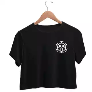 Camiseta Cropped T-shirt One Piece Trafalgar Law Anime Série