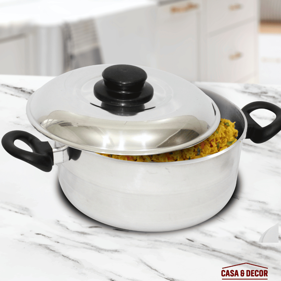 Panela De Aluminio 24cm Alta Qualidade Grossa 2mm Avulsa + Barato Panelas Caçarola Alumínio Grosso Resistente Grande Espelhada Polida Alumínio Puro Promoção, Atacado, Presente de Casamento