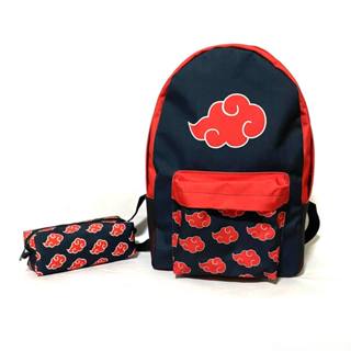 Desenhos animados naruto akatsuki nuvem vermelha anime mochila de