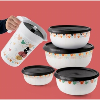 Kit Tigela Toque Mágico Mickey - 5 peças - Original Tupperware
