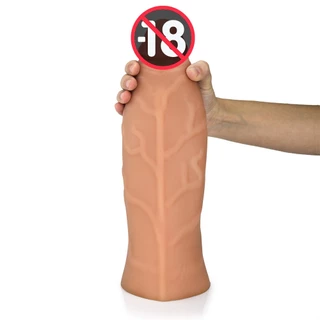 Pênis Gigante e Grosso Macio e Firme Flexível Jatobaço 31 x 10cm Bege 16757