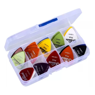 Kit 50 Palheta Paleta de Guitarra Violão ou Baixo c/ Estojo Caixinha em Oferta na Shopee