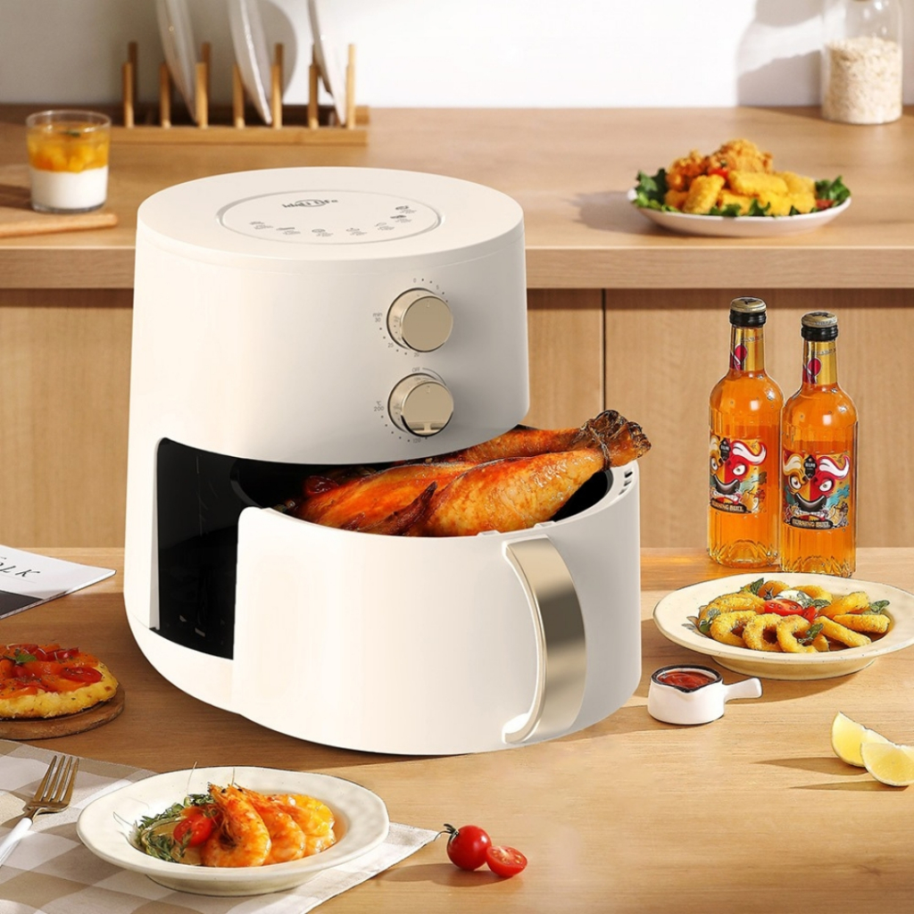 Fritadeira Elétrica Air Fryer Digital 5.5 L Sem Óleo De Cozinha 1400W Fácil E Rápido Antiaderente 110v~220v Idali Life