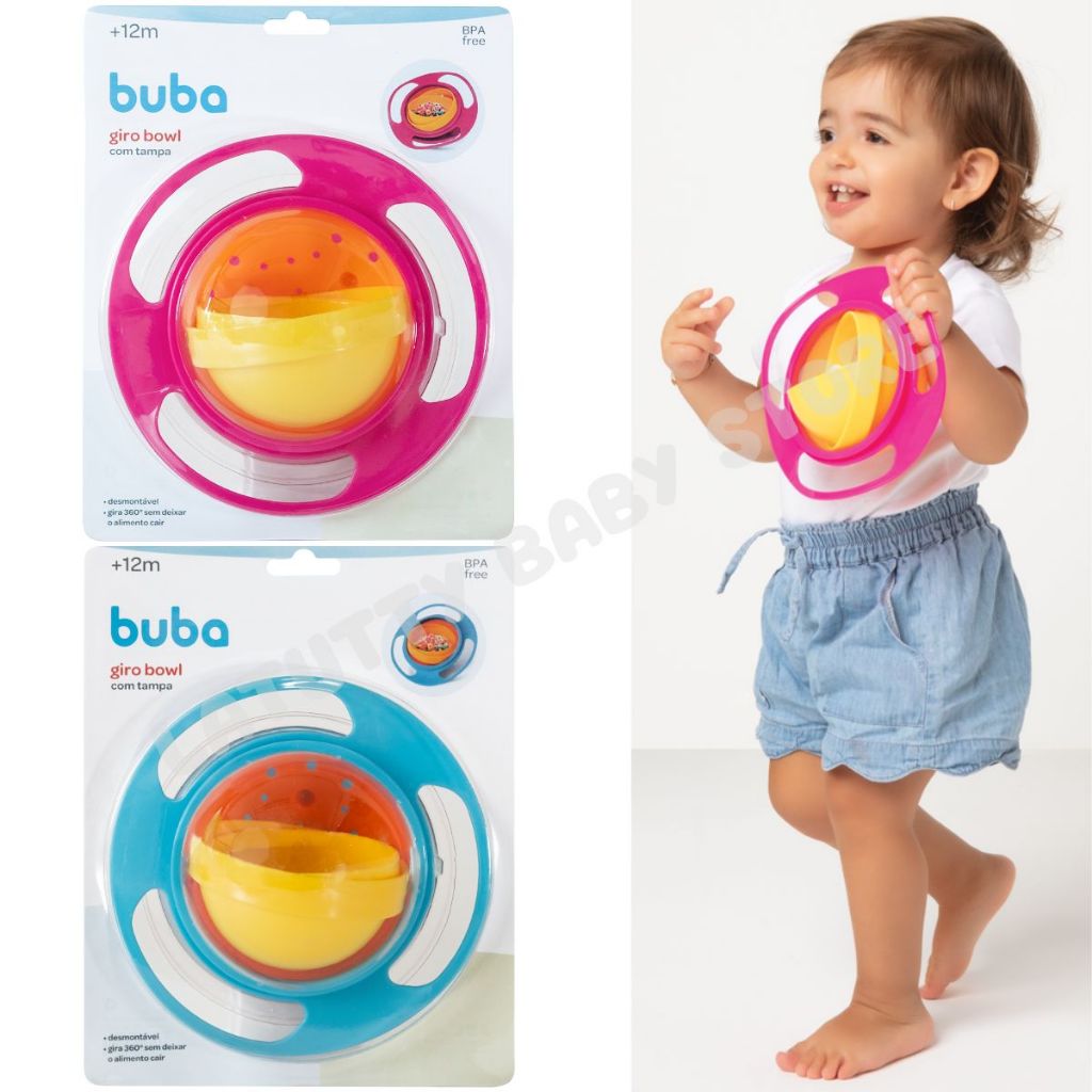 Pratinho Bebê Bowl Giratório 360° Azul Não Derruba Comida - ShopJJ -  Brinquedos, Bebe Reborn e Utilidades