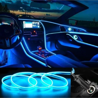 Fita Led Fio Neon Painel Carro 5 Metros Decoração Automotiva Luxo Cores Fio Fibra Ótica Top Tuning