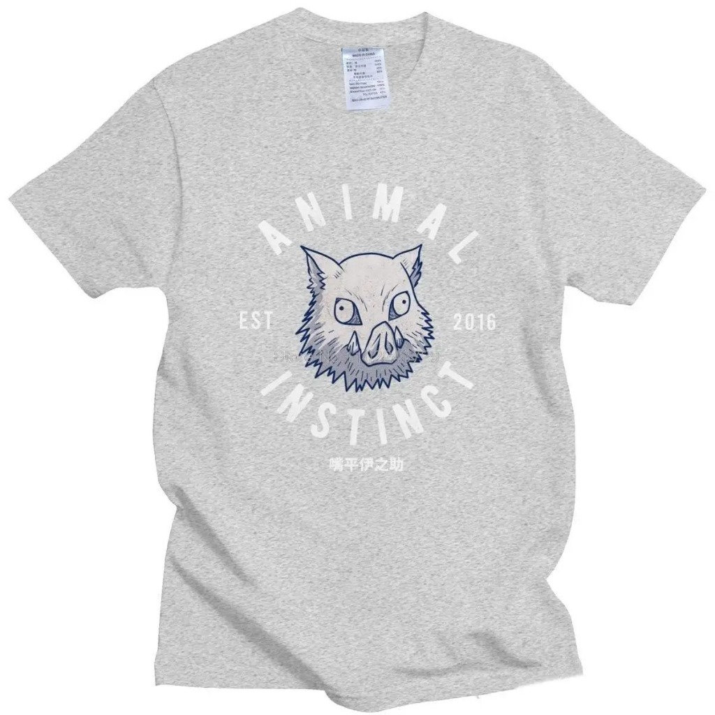 Camiseta Básica Unissex Animal instinct Inosuke 2016 Demon Slayer
