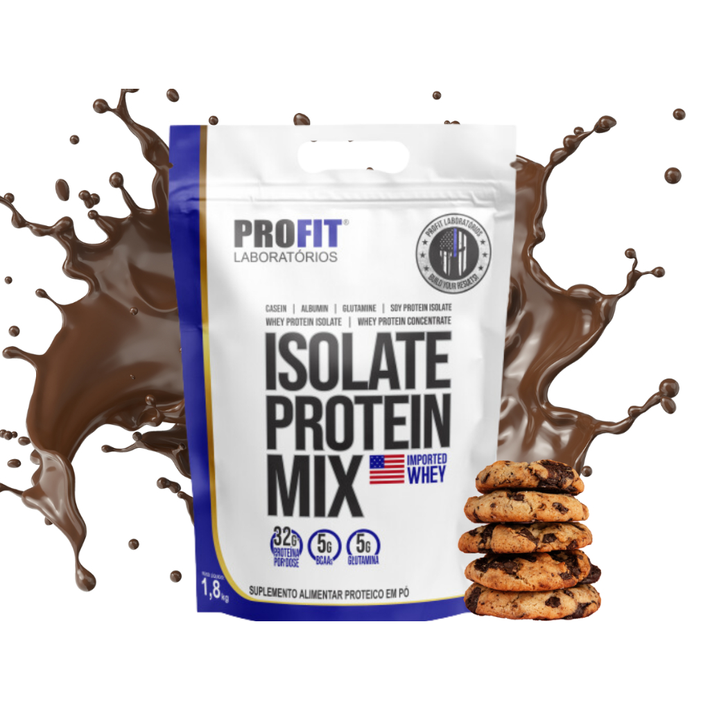 Profit Laboratórios Whey Isolate Protein Mix 1.8kg Sabor Cookies And Cream