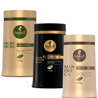 Kit Haskell Mascaras Cavalo Forte Mandioca Murumuru 900G