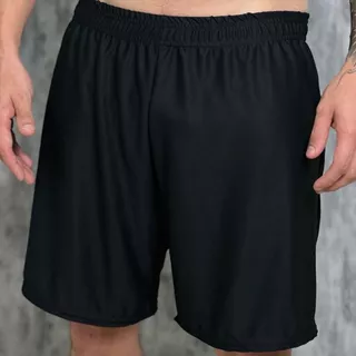 Calção Shorts de Futebol Preto para Times Corrida Academia Basico Masculino